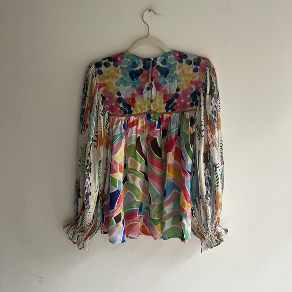 ANTHROPOLOGIE Bl-nk London Miranda Peasant Blouse Size XXS - Picture 7 of 8